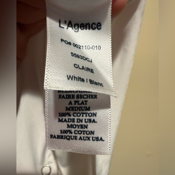 L'AGENCE Claire Short Sleeve Jersey Bodysuit medium - Picture 7 of 11